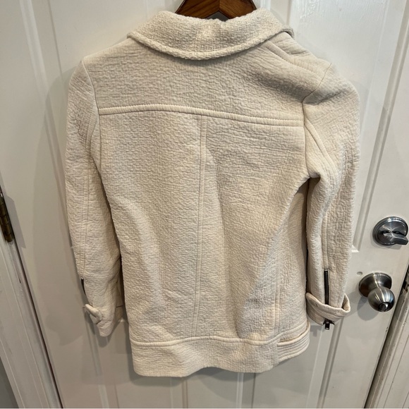 Zara Woman White Combination Zip Jacket Moto - Picture 8 of 9